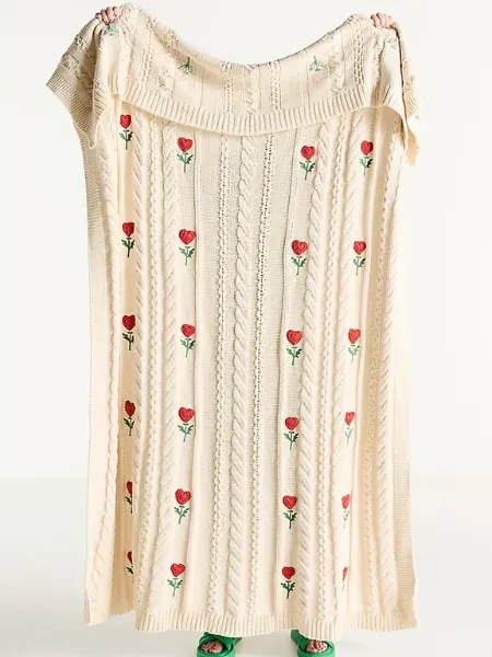 Cotton Knit Icon Throw Blanket